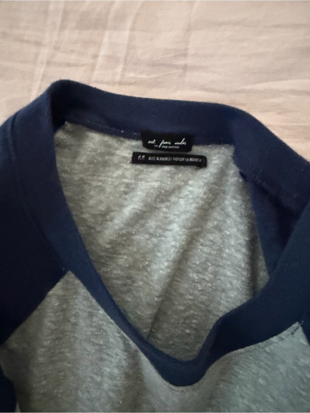 Urban Outfitters Navy & Light Gray Raglan Crop Top - Women - Picture 5 of 5